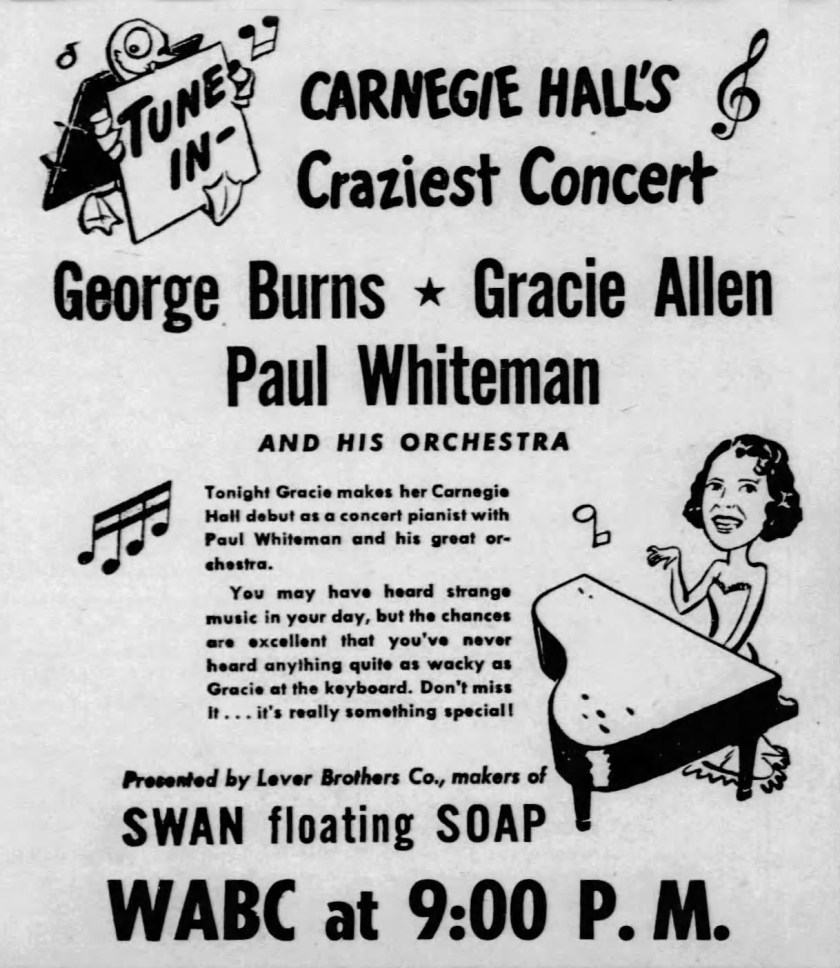 Gracie Allen Piano 1943