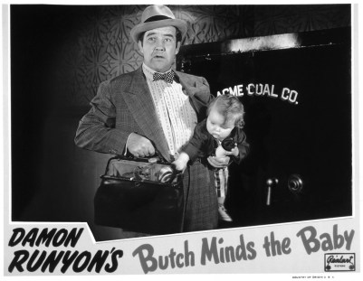 butch minds the baby lobby card bw